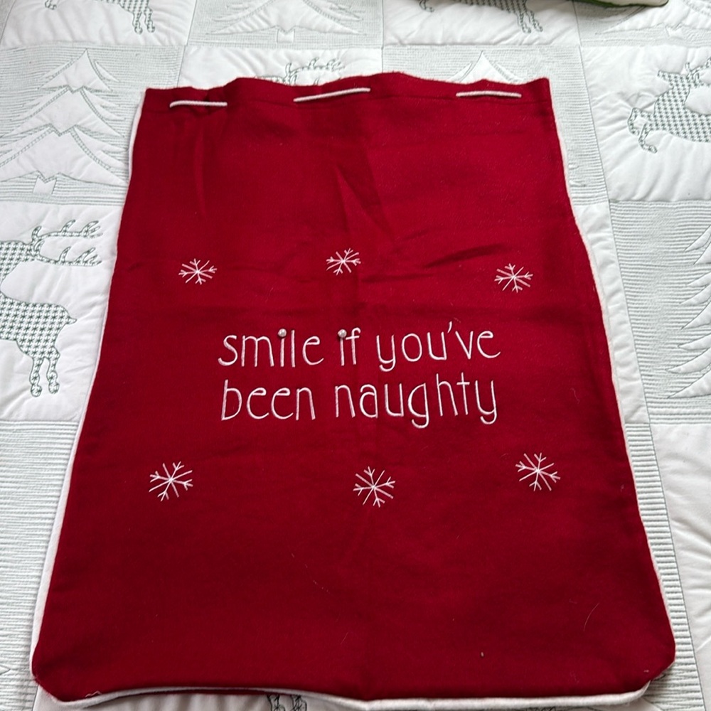 Extra Large Felt Drawstring Christmas/Holiday Sack-28.5x20